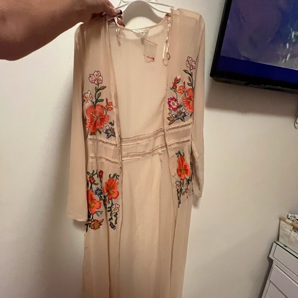 Sheer long cardigan